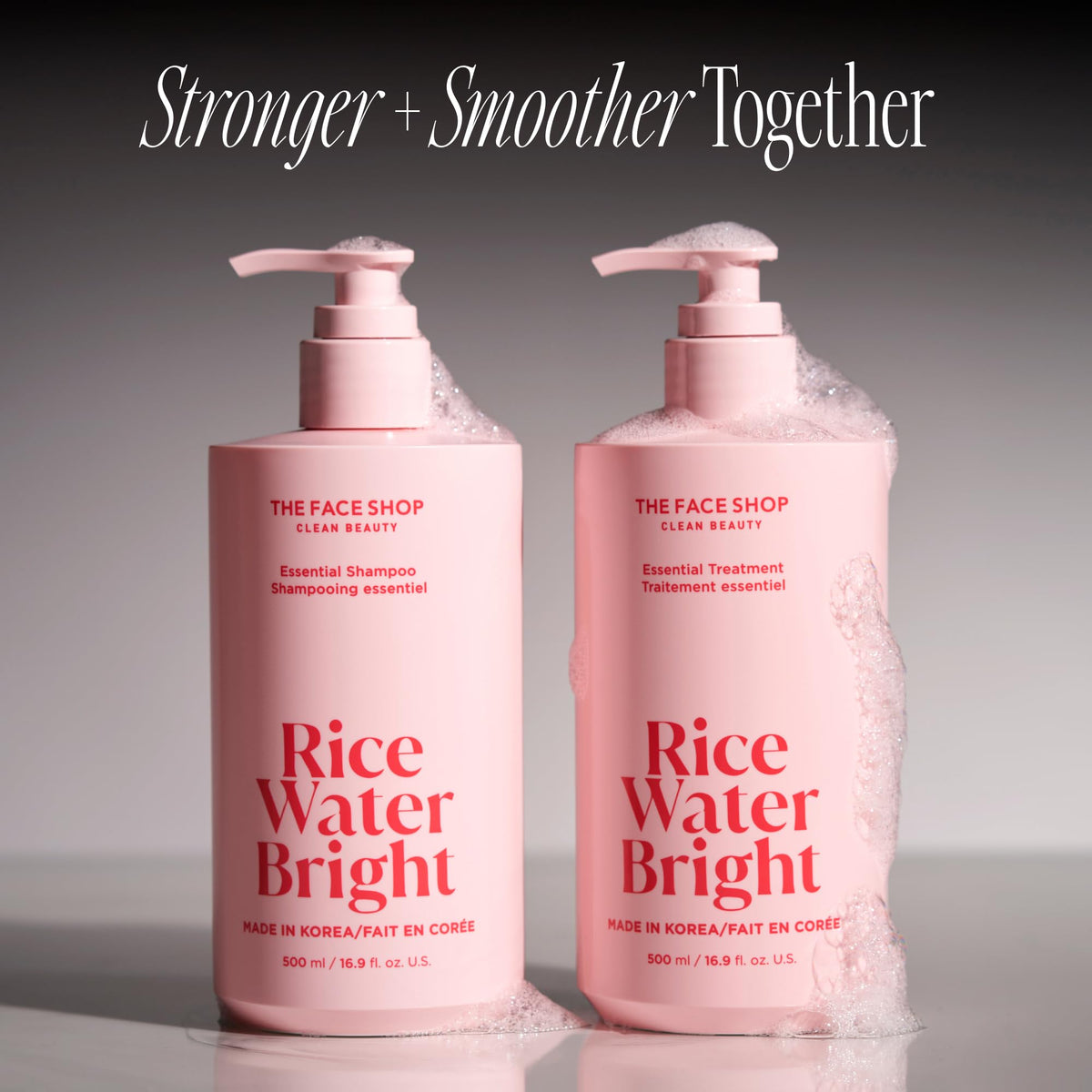 The Face Shop paired with matching shampoo for complete routine