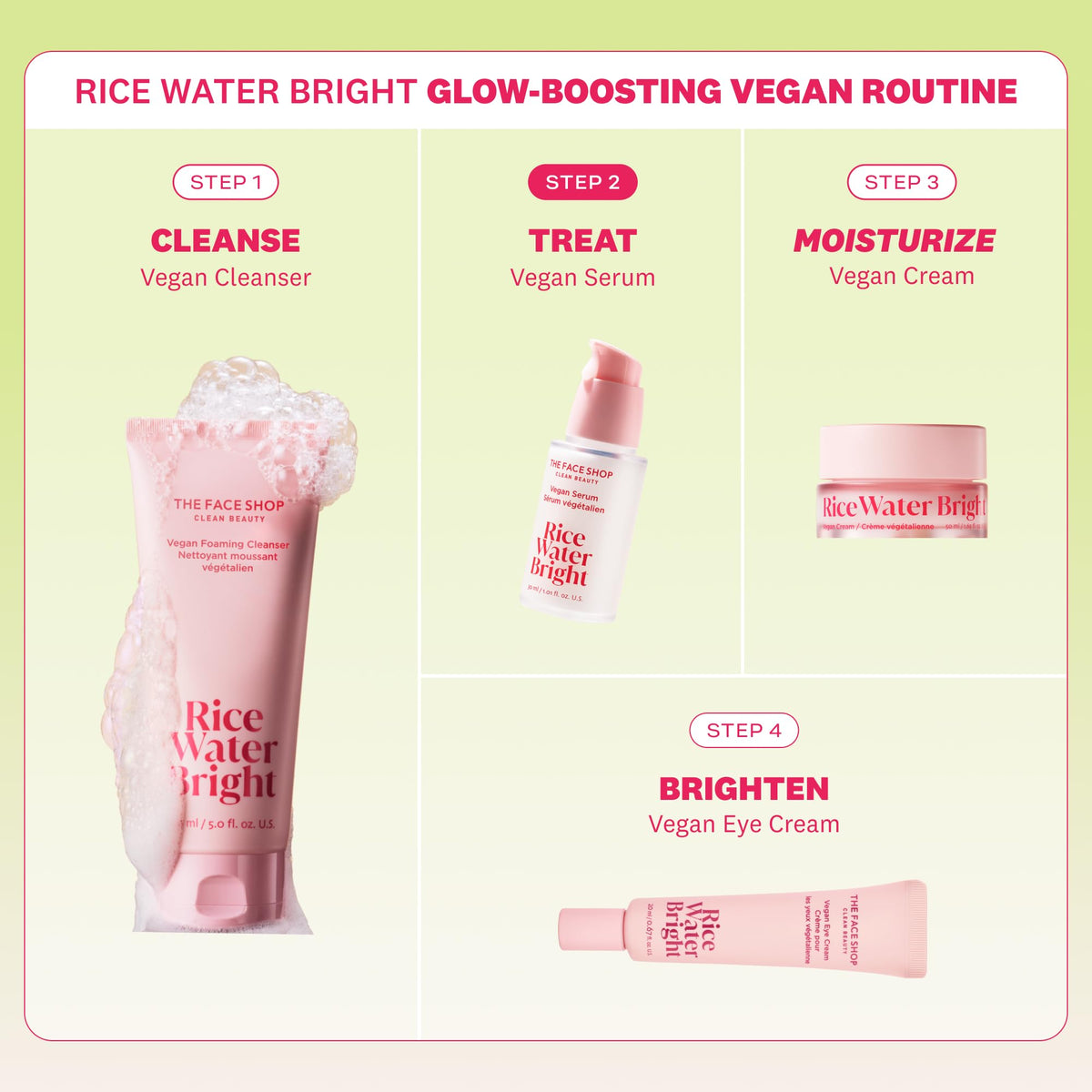 The Face Shop applying serum to cheek for hydration and glow