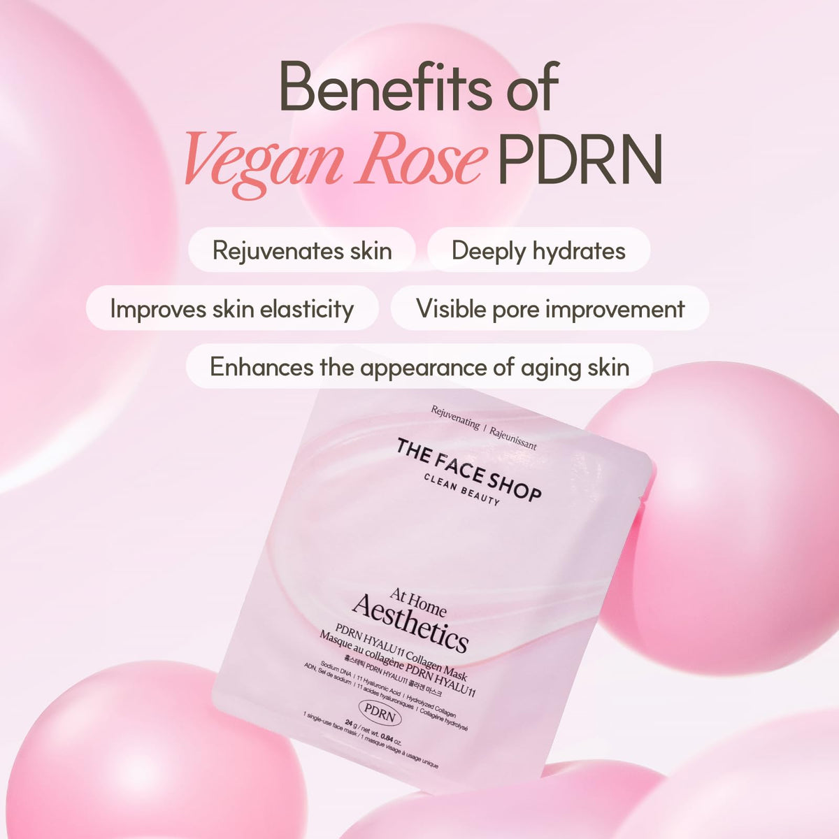 The Face Shop serum drop on fingertip showing concentrated hydration boost