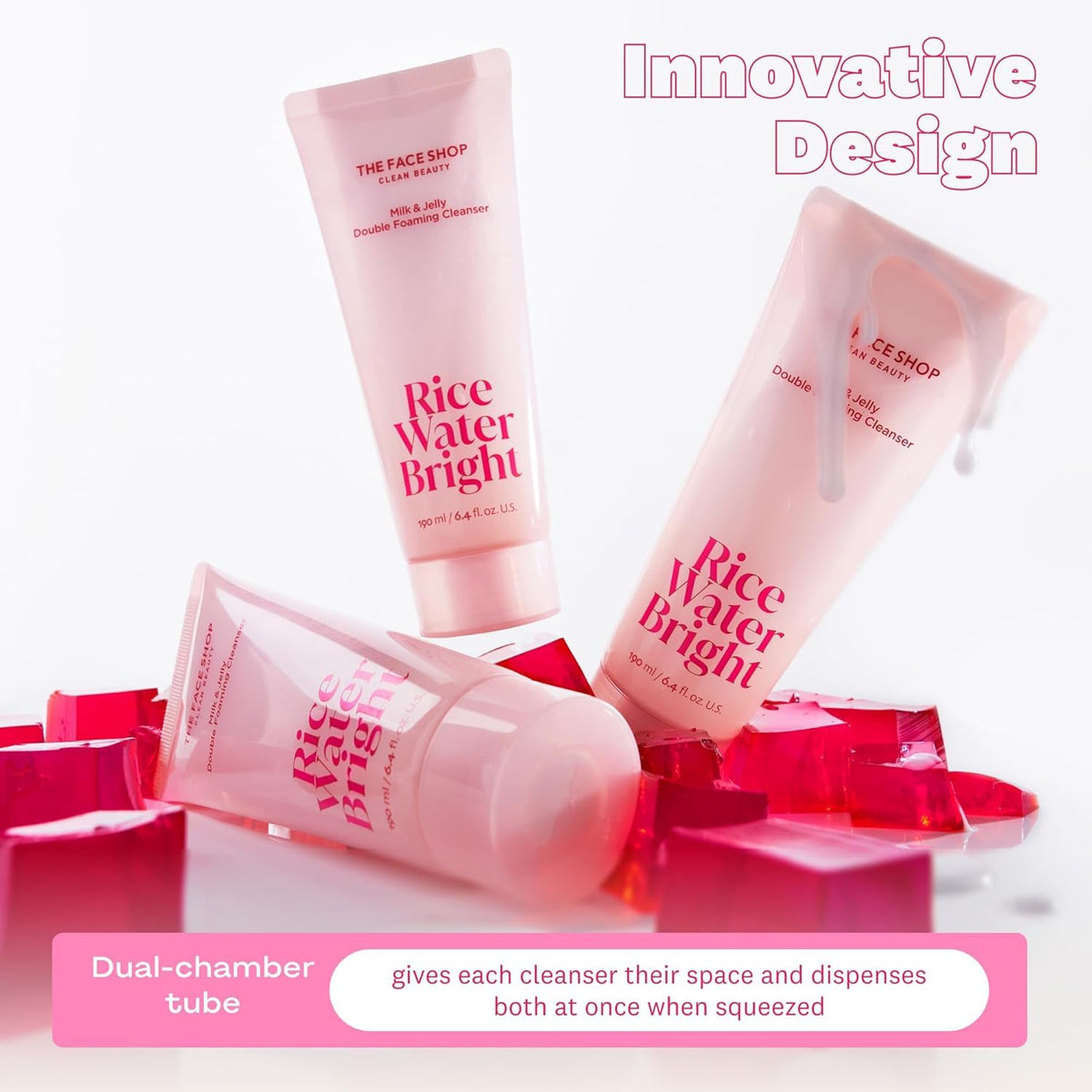 THE FACE SHOP tube back with fingerprint press for controlled dispensing