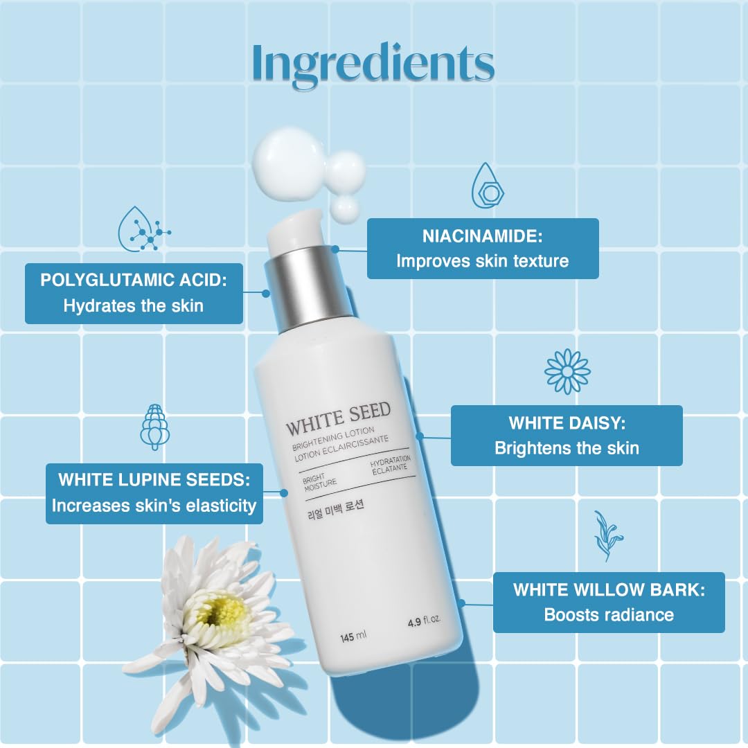 The Face Shop White Lupin seed extract close-up emphasizing natural brightening
