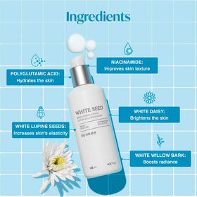 The Face Shop White Lupin seed extract close-up emphasizing natural brightening
