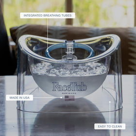 The FaceTub breathing tube detail showing secure airway for safe breathing