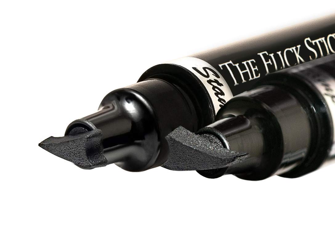 The Flick Stick label and shade Midnight Black displayed clearly