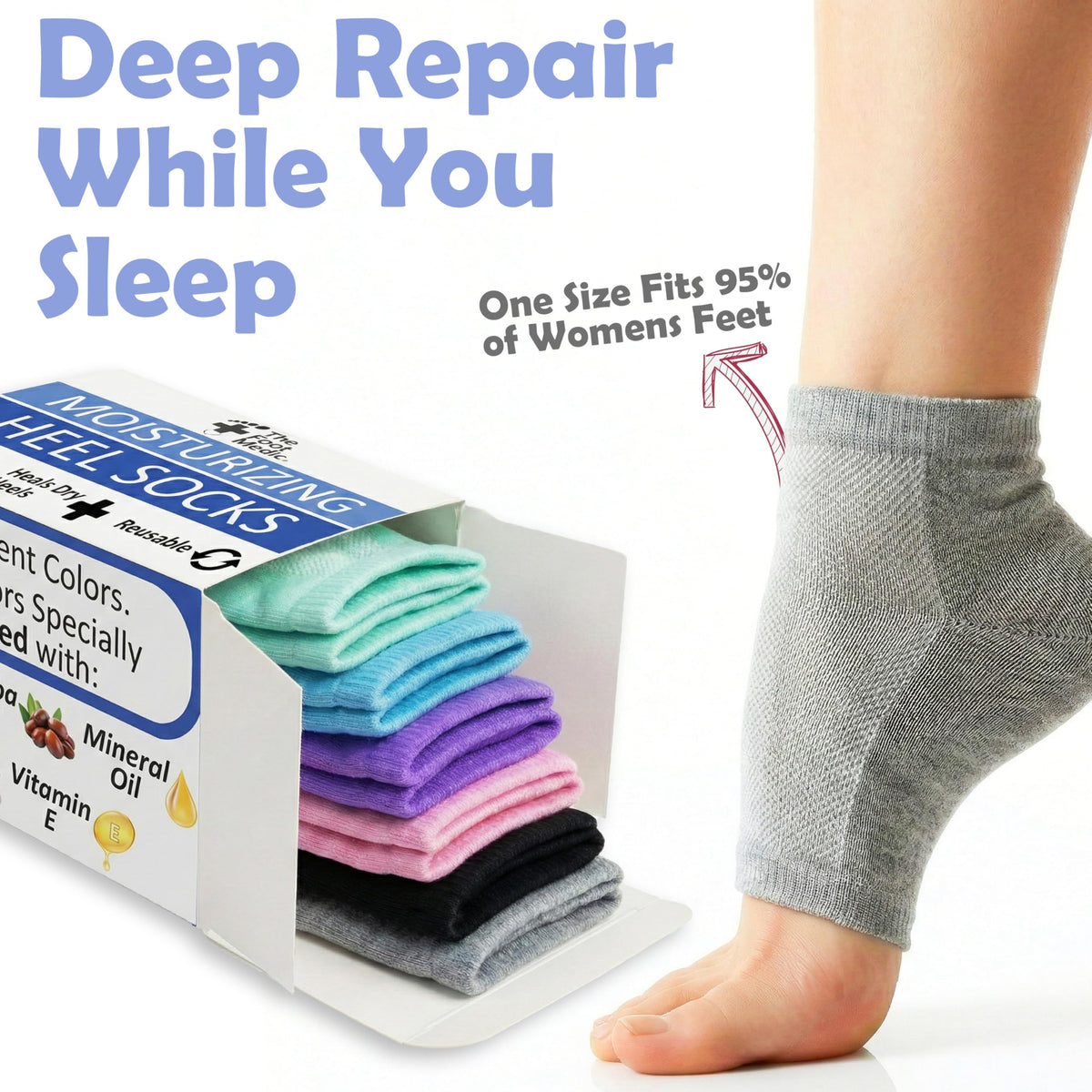 The Foot Medic cotton-blend outer texture detail for soft feel