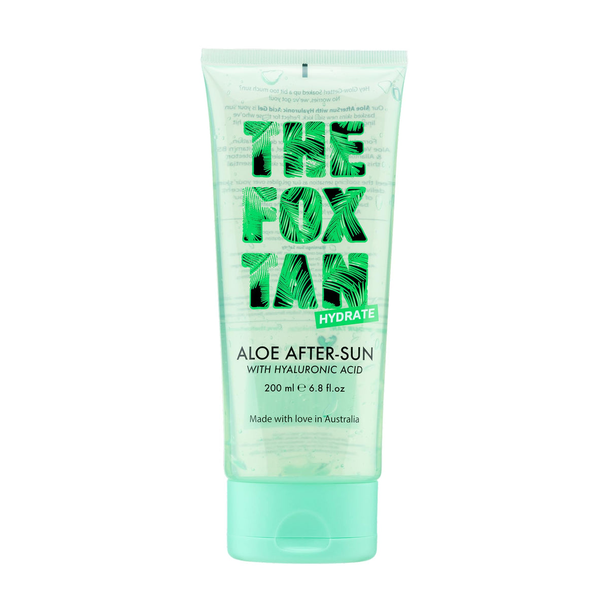 The Fox Tan front packaging showing 200mL gel and branding for quick identification