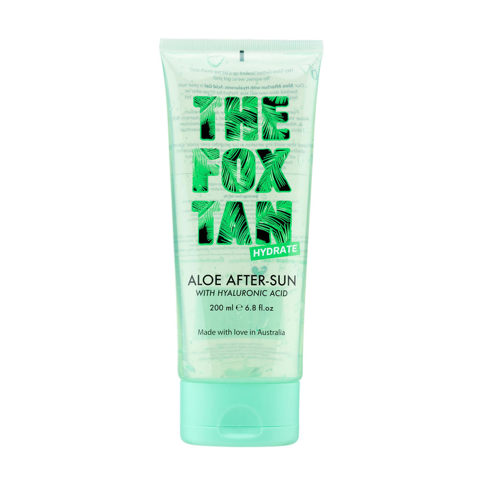 The Fox Tan front packaging showing 200mL gel and branding for quick identification
