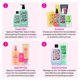 THE FOX TAN application in hand demonstrating easy spreadability for even coverage