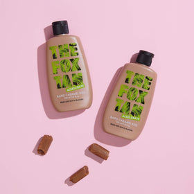 THE FOX TAN application on arm illustrating even coverage and deeper tan