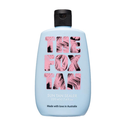 THE FOX TAN front packaging showing bottle and label, showcases brand and easy use