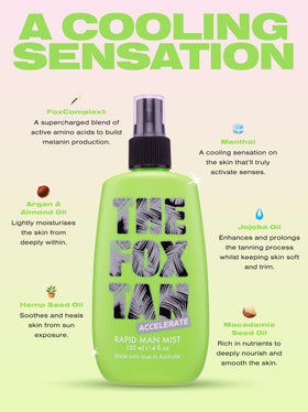 THE FOX TAN spray nozzle close-up demonstrating easy, even mist application