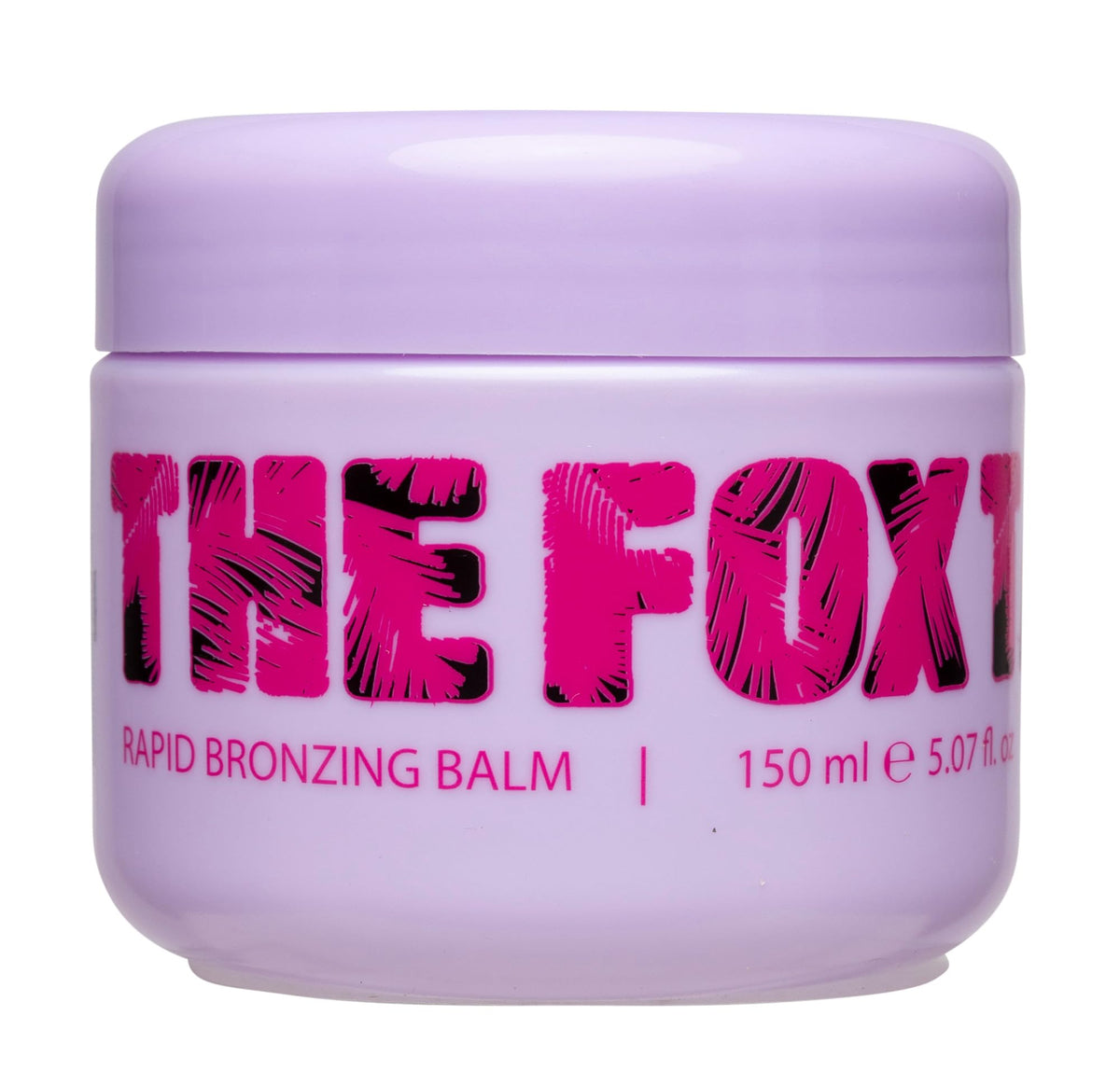 THE FOX TAN front packaging showing product and 150mL volume for clarity