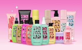 THE FOX TAN on beach towel in lifestyle scene illustrating sun-ready tanning routine