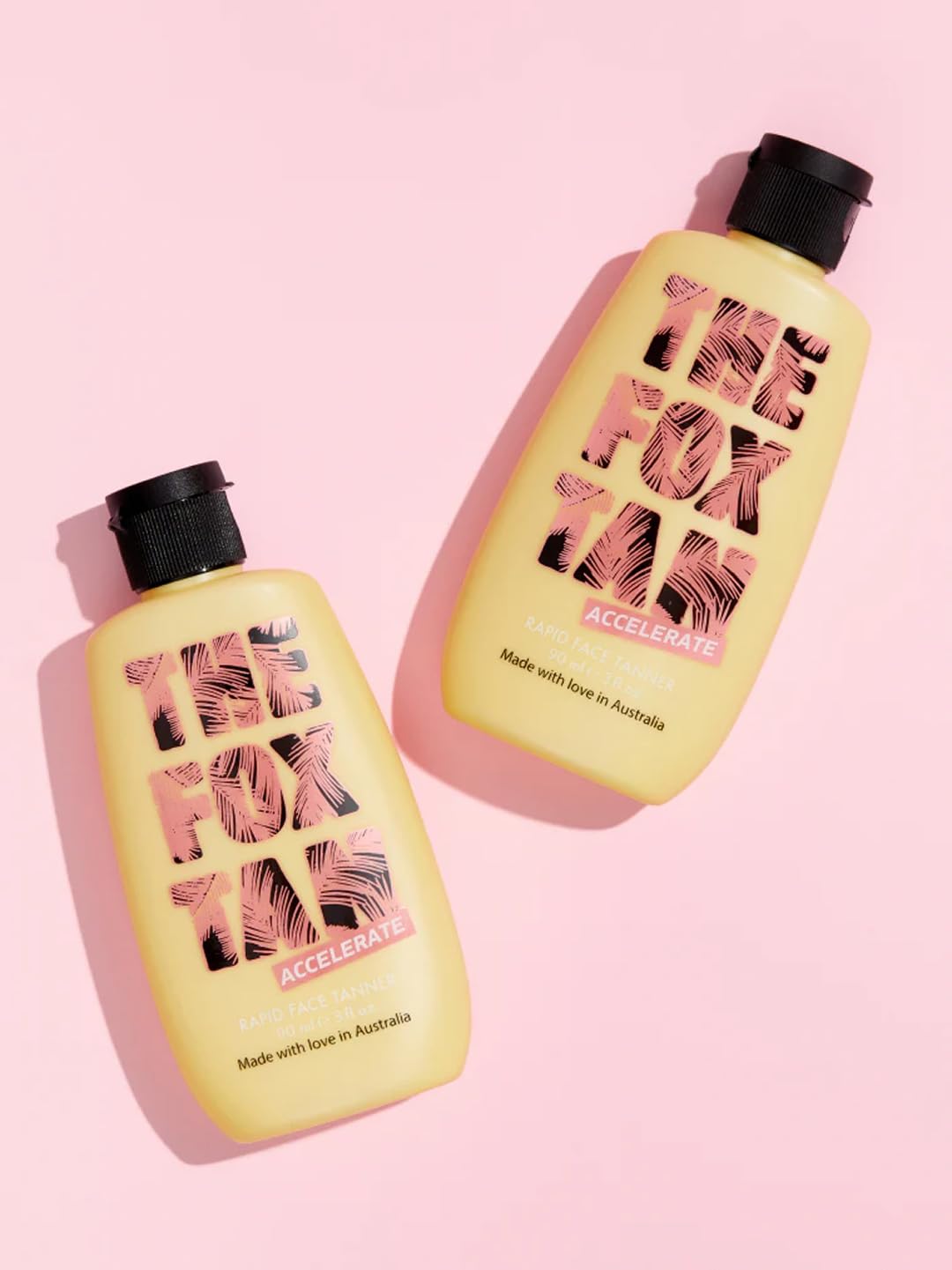 THE FOX TAN on bathroom vanity conveying travel-friendly convenience
