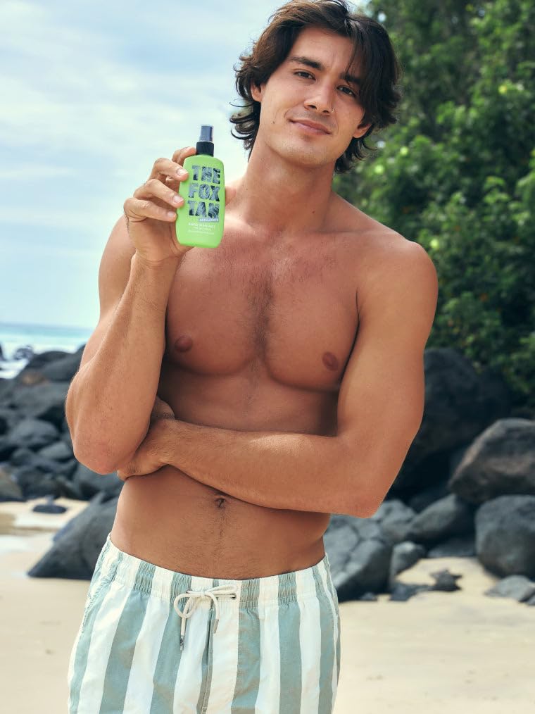 THE FOX TAN texture on skin close-up showing fast absorption and lightweight feel