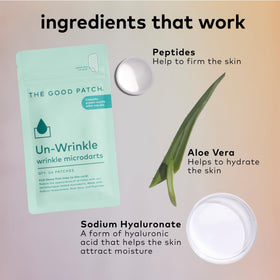The Good Patch open pack with two hydrogel patches, easy single-use