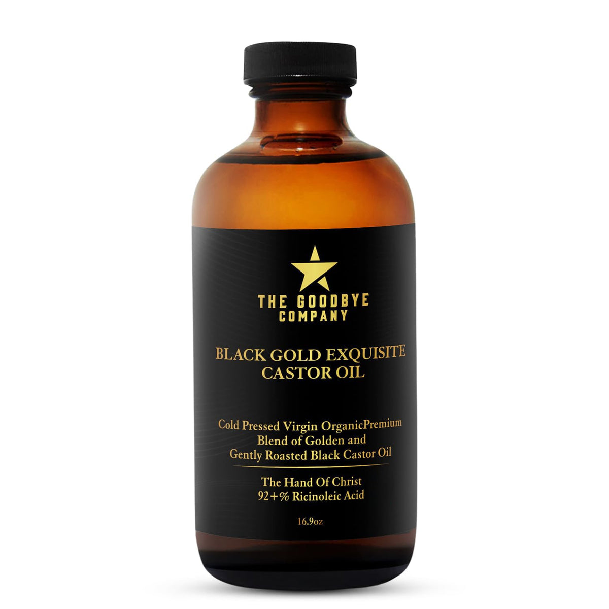The Goodbye Company front bottle view showing label and premium size benefit
