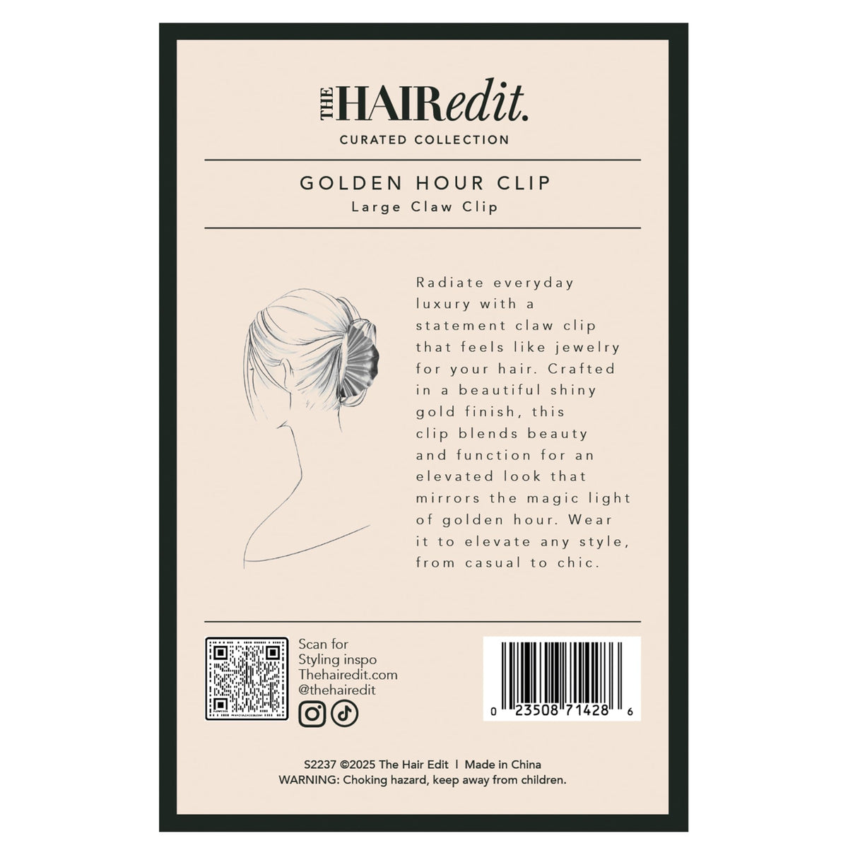 The Hair Edit golden hour styled with an evening outfit for elevated accessory appeal