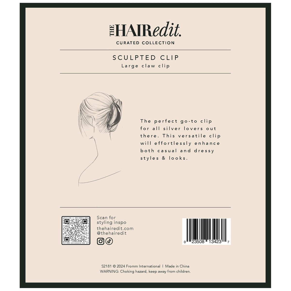 The Hair Edit styled with a casual outfit showing fashion-forward accessory benefit