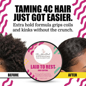 The Hairport gel used during braiding to shape parts and smooth sections