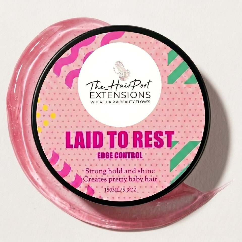 The Hairport jar front view showing product and branding, highlights extra hold