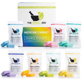 The Herbal Zen front packaging showing 14-pack and blend icons for easy gifting