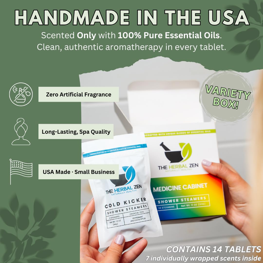 The Herbal Zen product label listing seven blends for easy selection and use
