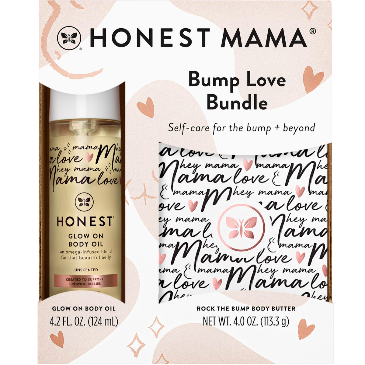 The Honest Company front packaging showing both bump care products and benefits