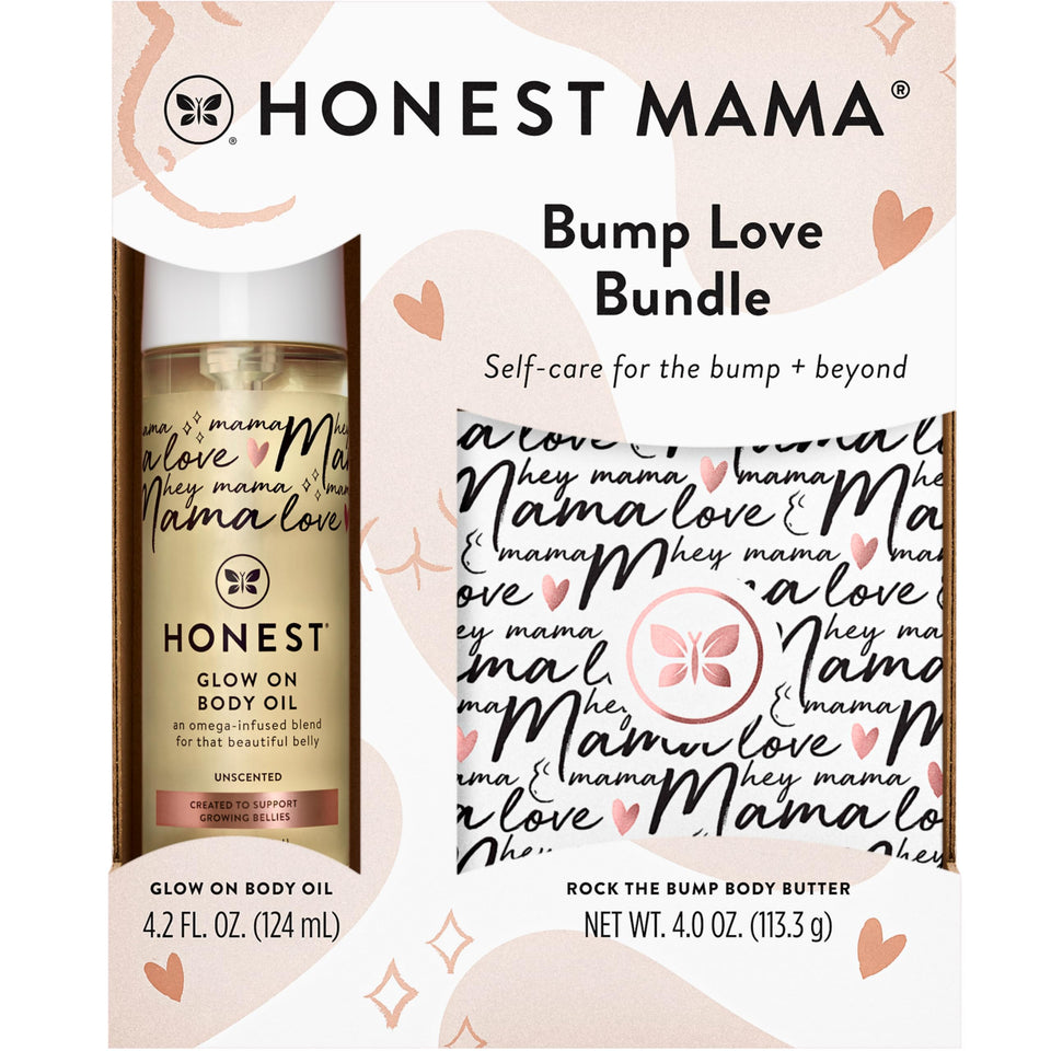 The Honest Company front packaging showing both bump care products and benefits