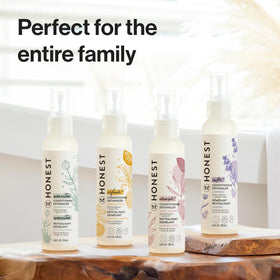 The Honest Company ingredient visuals with argan oil and quinoa emphasizing nourishment
