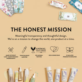 The Honest Company travel-ready bottle in a bag for easy on-the-go moisturizing