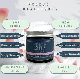 The Ilex Wood label detail focusing on natural, vegan and palm-free ingredient benefits
