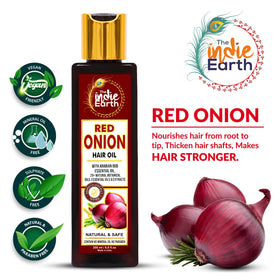 The Indie Earth ingredient spread with red onion and oils boosting growth