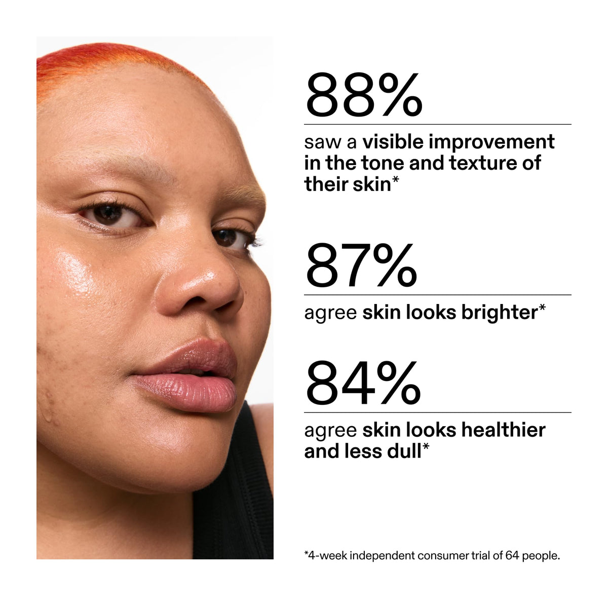 The INKEY List application on face demonstrating a gentle skincare step