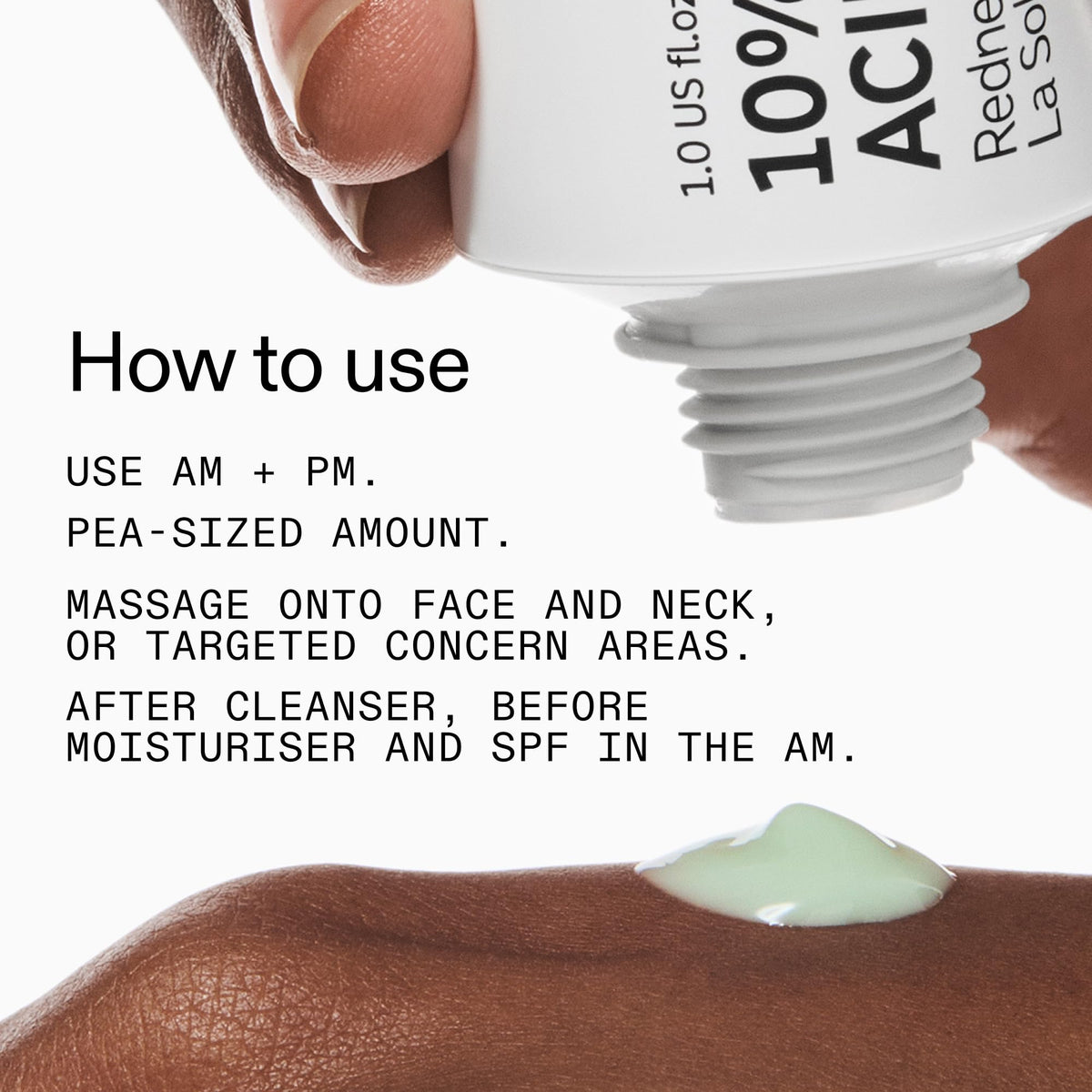 The INKEY List label and ingredient list illustrating 10% azelaic acid strength