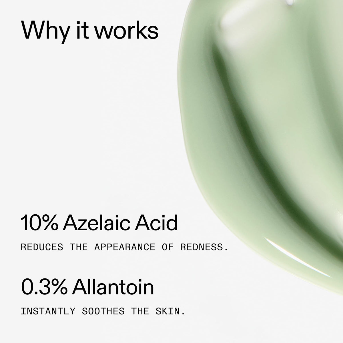 The INKEY List serum being applied to cheek showing calming application benefit
