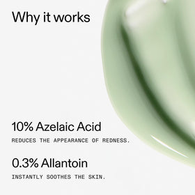 The INKEY List serum being applied to cheek showing calming application benefit