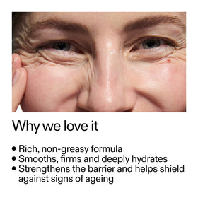 The INKEY List cream texture close-up illustrating smooth emollient feel for quick absorption