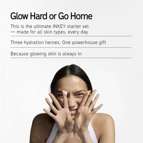 The INKEY List Hydrating Cream-to-Milk Cleanser pump close-up showing gentle application