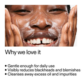 The INKEY List cleanser texture close-up, shows gentle foam for smooth cleansing