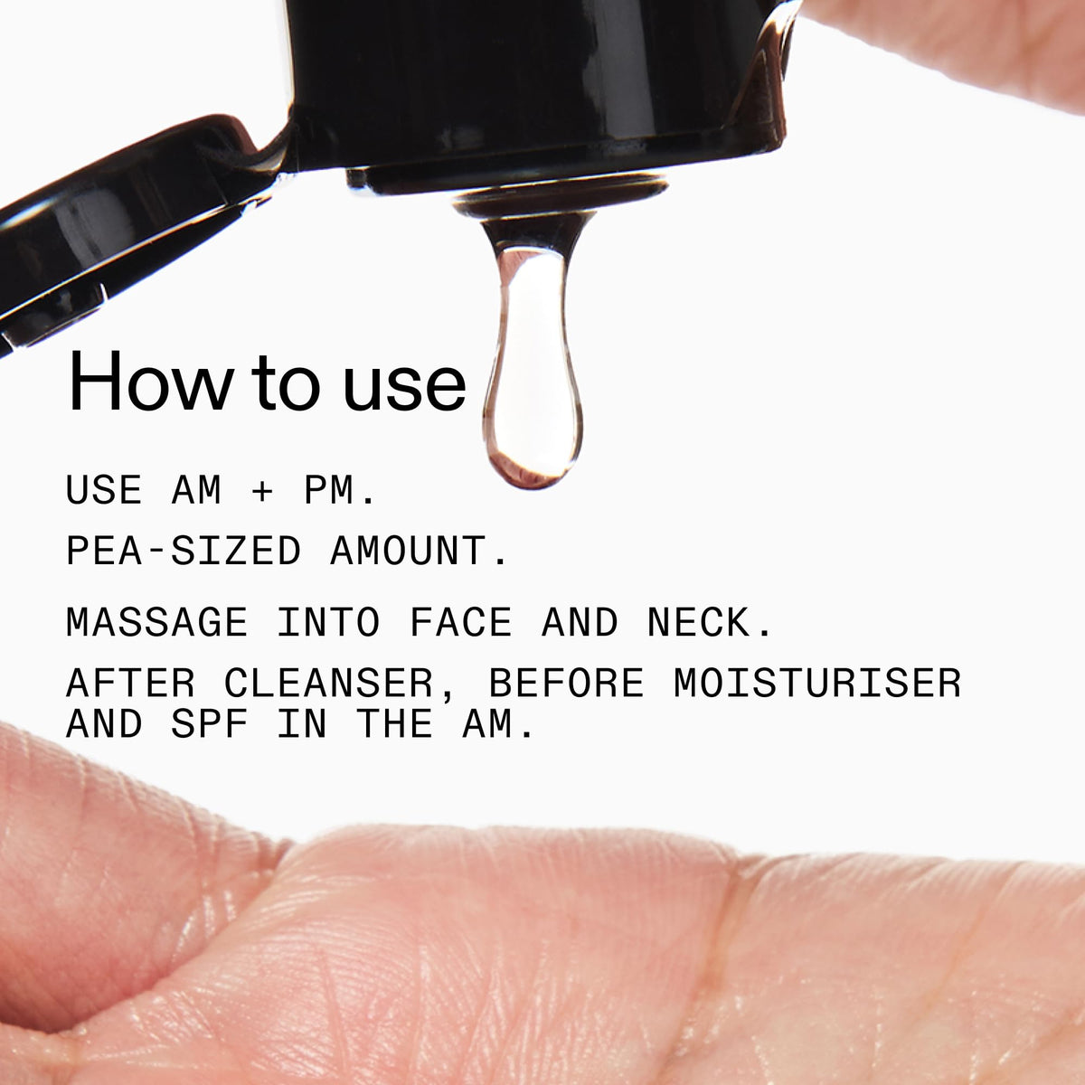 The INKEY List ingredient label highlighting peptides and benefits