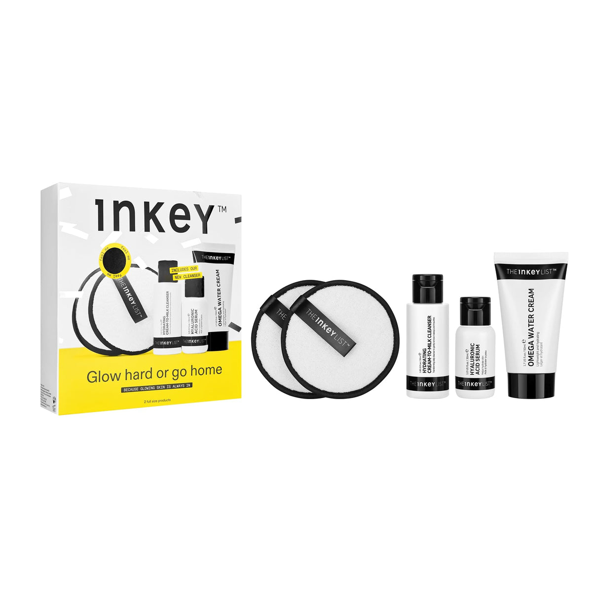 The INKEY List gift set front packaging showing trio and pads for easy gifting
