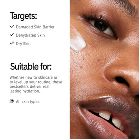 The INKEY List Hyaluronic Acid Serum dropper releasing a hydrating drop for plumper skin