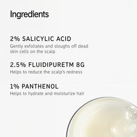 The INKEY List before and after scalp image showing reduced visible flakes
