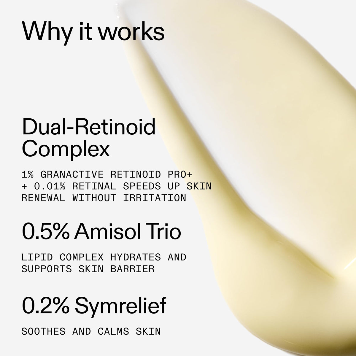 The INKEY List serum applied to hand demonstrating gentle application and fast absorption