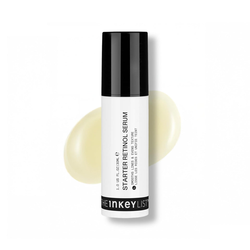 The INKEY List front bottle showing sleek packaging and beginner retinol benefits
