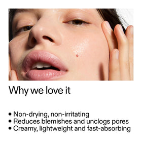 The INKEY List cream texture close-up demonstrating non-drying smoothness for easy layering under makeup