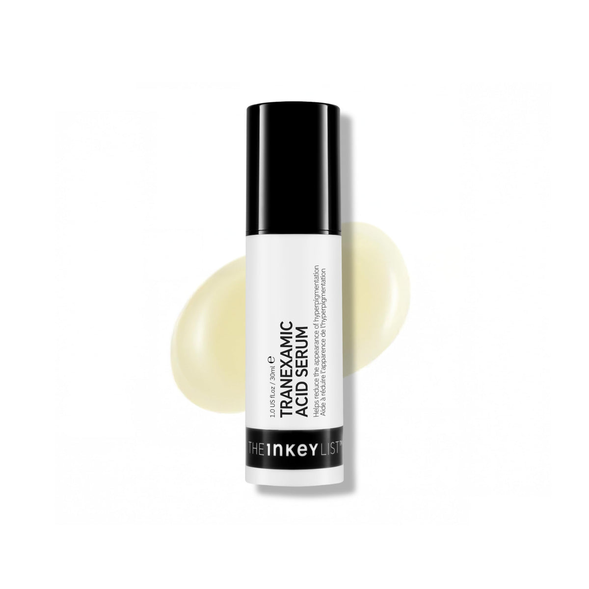 The INKEY List serum front packaging showing product and benefit of evening skin tone