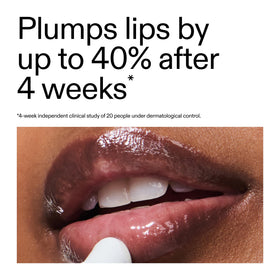 The INKEY List applied on lips demonstrating natural tint and fuller-looking shape