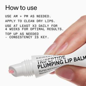 The INKEY List ingredient shot highlighting tripeptide and hyaluronic spheres for plumping benefit